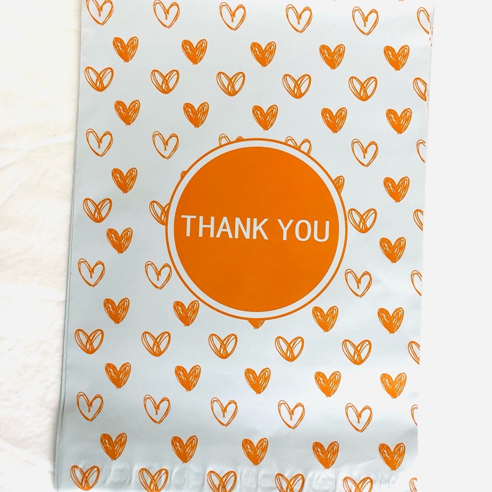 20 Pack 10” x 13” Thank You Hearts Poly Mailers